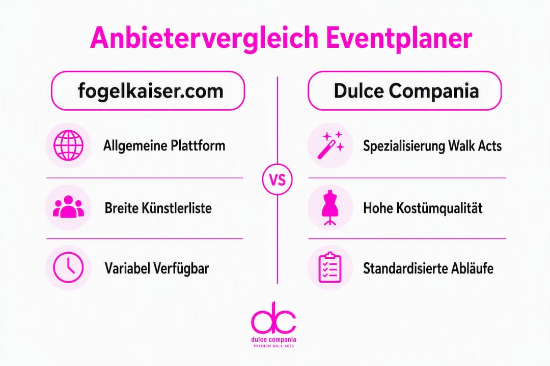 Infografik: Ein direkter Vergleich zwischen fogelkaiser.com und Dulce Compania