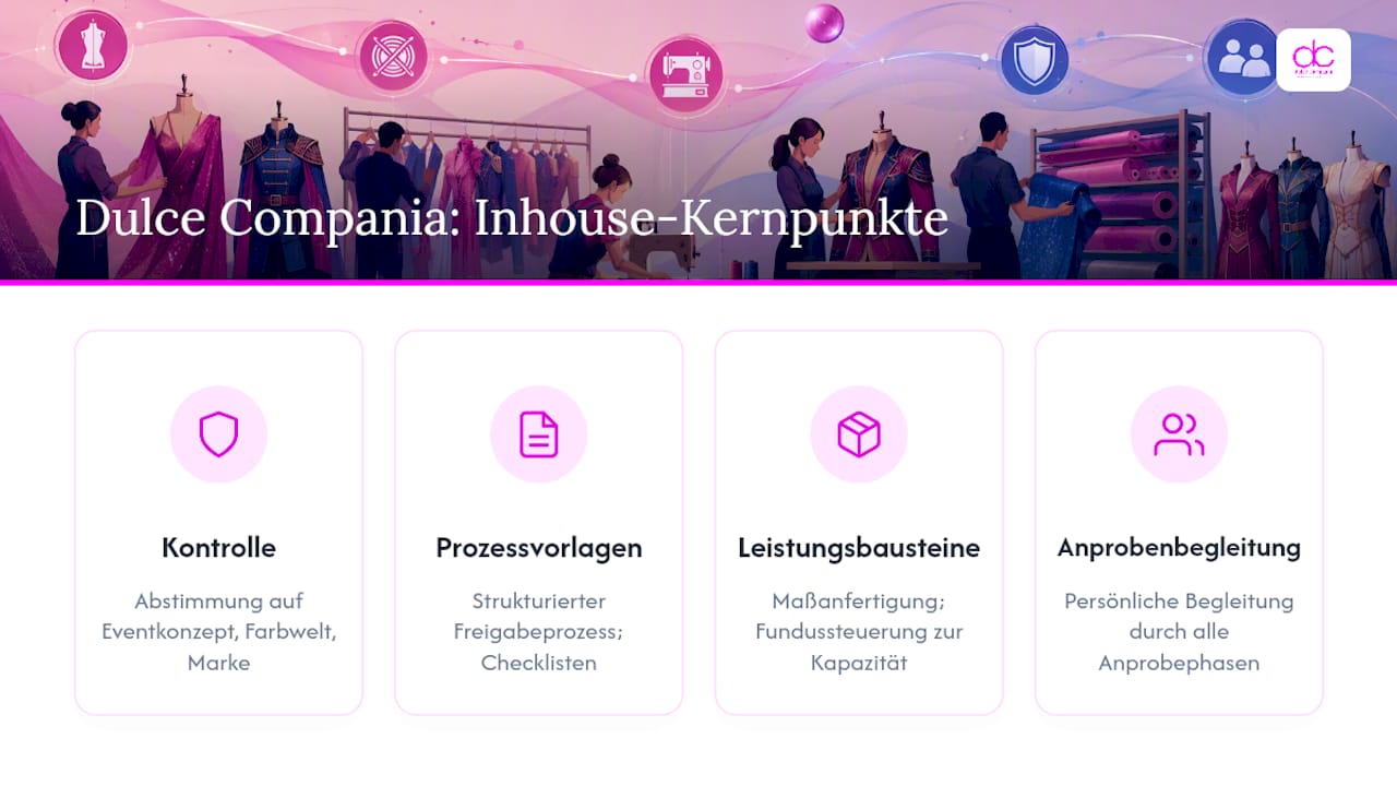Praxisbeleg: Wie Dulce Compania Inhouse-Kostümproduktion umsetzt — overview diagram